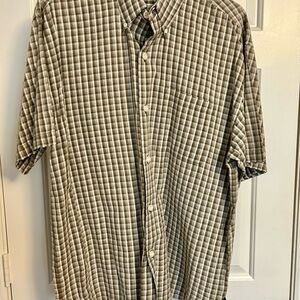 Callaway Golf Men's Tan Plaid Button Down Shirt